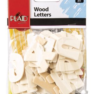 Plaid 1-1/4 in. Wood Letters Stencil 60 pk