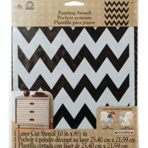 Plaid FolkArt Chevron Paste Stencil