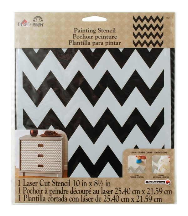 Plaid FolkArt Chevron Paste Stencil