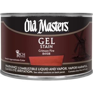 Old Masters Semi-Transparent Crimson Fire	 Oil-Based Alkyd Gel Stain 1 pt