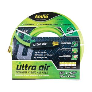 Amflo Ultra Air 50 ft. L X 3/8 in. D Rubber/PVC Hybrid Air Hose 300 psi Yellow