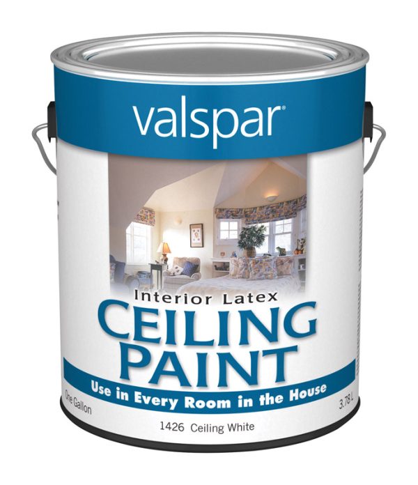 Valspar Flat White Ceiling Paint Interior 1 gal