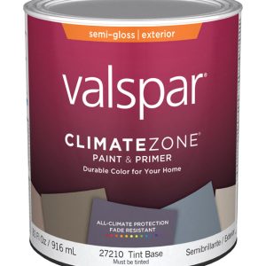 Valspar Climate Zone Semi-Gloss Tint Base Paint and Primer Exterior 1 qt