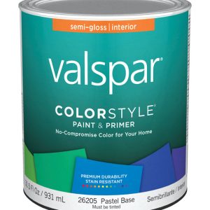 Valspar Color Style Semi-Gloss Tintable Pastel Base Paint and Primer Interior 1 qt