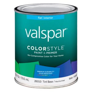 Valspar Color Style Flat Tintable Tint Base Paint and Primer Interior 1 qt