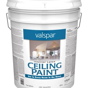 Valspar Flat White White Base Ceiling Paint Interior 5 gal