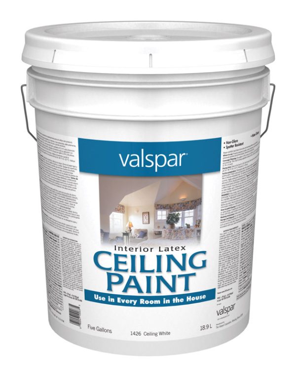 Valspar Flat White White Base Ceiling Paint Interior 5 gal