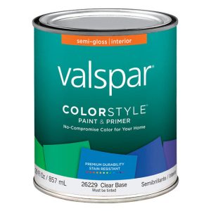 Valspar Color Style Semi-Gloss Tintable Clear Base Paint and Primer Interior 1 qt