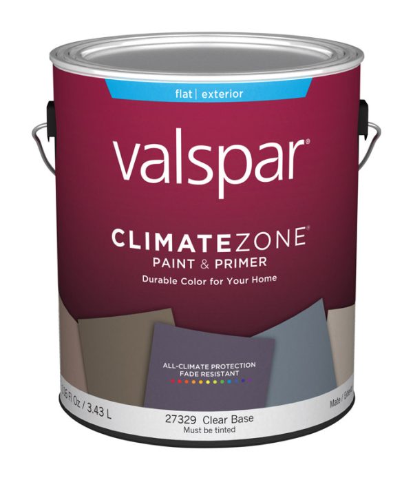 Valspar Climate Zone Flat Clear Base Paint and Primer Exterior 1 gal