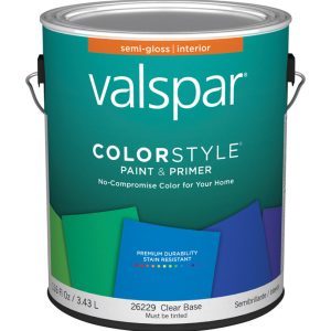 Valspar Color Style Semi-Gloss Tintable Clear Base Paint & Primer Interior 1 gal