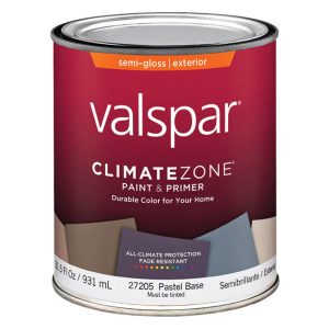 Valspar Climate Zone Semi-Gloss Pastel Base Paint and Primer Exterior 1 qt
