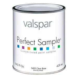 Valspar Perfect Sample Satin Clear Base Paint Interior 1 pt