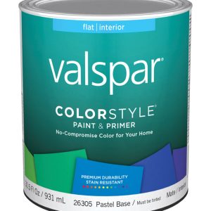 Valspar Color Style Flat Tintable Pastel Base Paint and Primer Interior 1 qt