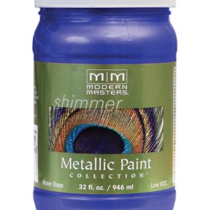 Modern Masters Shimmer Satin Venetian Blue Metallic Paint 1 qt