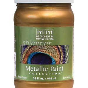 Modern Masters Shimmer Satin Brass Metallic Paint 1 qt
