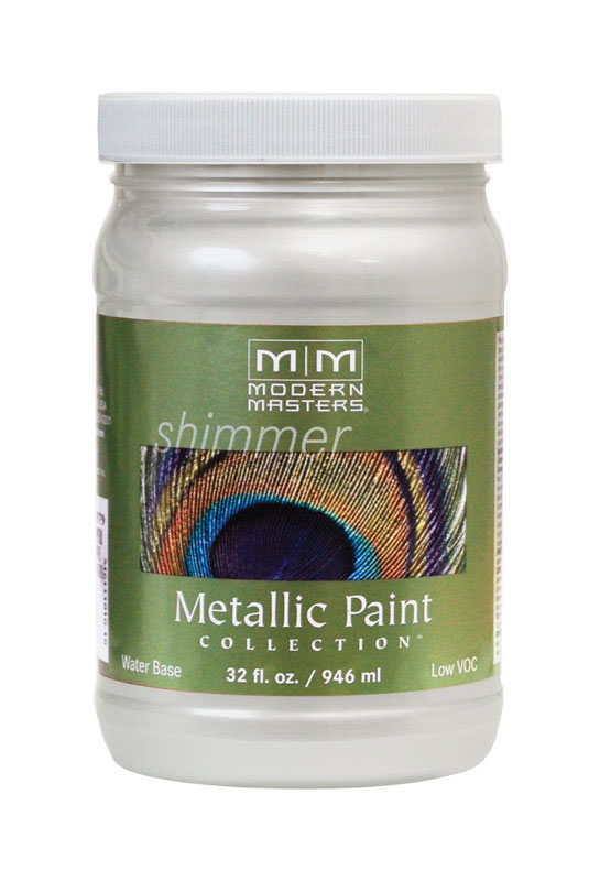 Modern Masters Shimmer Satin Pearl White Metallic Paint 1 qt ...