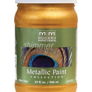 Modern Masters Shimmer Satin Iridescent Gold Metallic Paint 1 qt