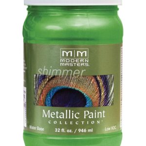 Modern Masters Shimmer Satin Green Apple Metallic Paint 1 qt