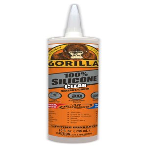 Gorilla Clear Silicone All Purpose Sealant 10 oz