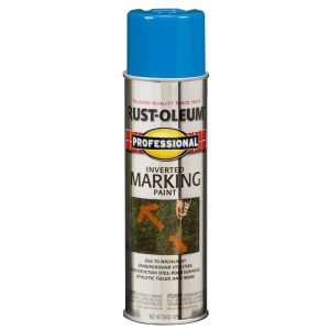 Rust-Oleum Professional Caution Blue Inverted Marking Paint 15 oz
