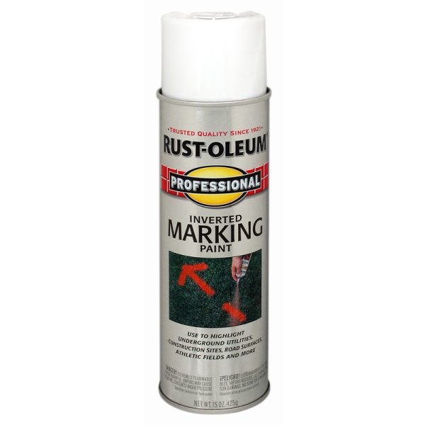 Rust-Oleum Professional White Inverted Marking Paint 15 oz