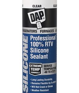 DAP HVAC Silicone Clear 100% RTV Silicone HVAC Sealant 10.3 oz