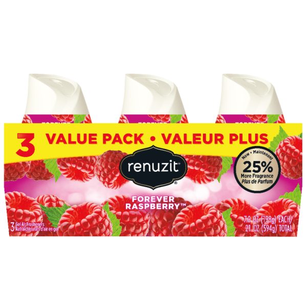 Renuzit Forever Raspberry Scent Air Freshener 7 oz Gel