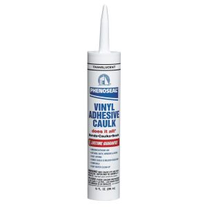 Phenoseal Clear Vinyl Adhesive Adhesive Caulk 10 oz