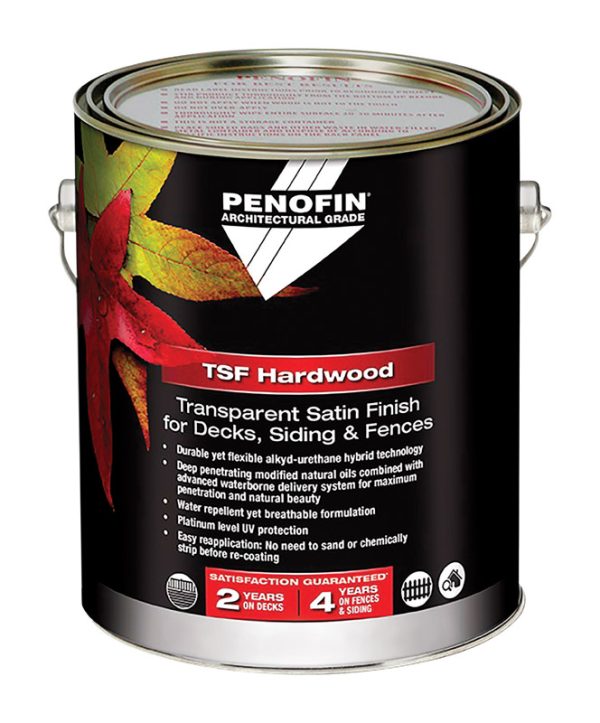 Penofin TSF Hardwood Transparent Satin Natural Water-Based Water-Based Wood Stain 1 gal