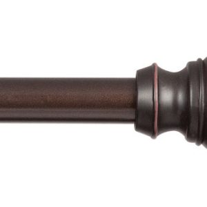 Kenney Weathered Brown Fast Fit Finn Curtain Rod 36 in. L X 66 in. L