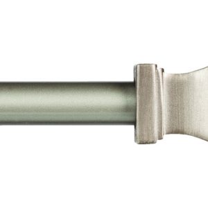 Kenney Pewter Pewter Fast Fit Milton Curtain Rod 66 in. L X 120 in. L