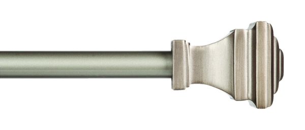 Kenney Pewter Pewter Fast Fit Milton Curtain Rod 66 in. L X 120 in. L