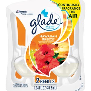 Glade Plug-Ins Hawaiian Breeze Scent Air Freshener Oil Refill 1.34 oz Liquid 2 pk