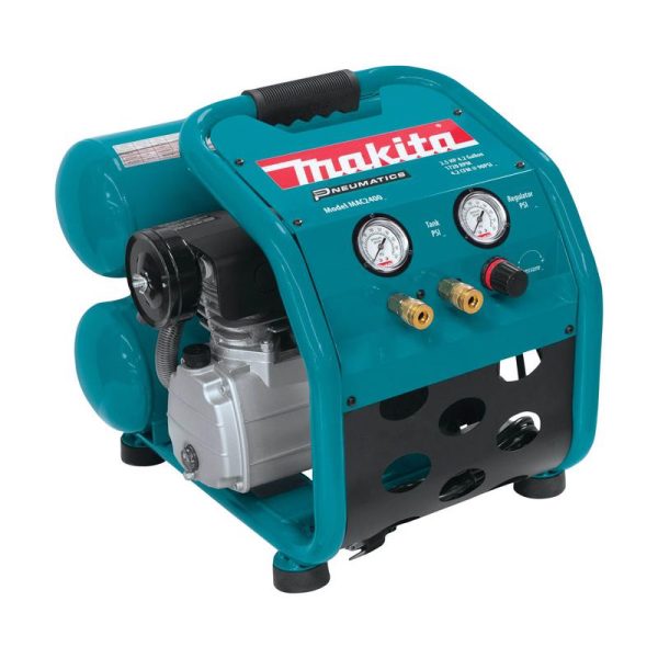Makita Big Bore 4.2 gal Twin Stack Portable Air Compressor 130 psi 2.5 HP