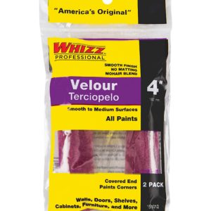 Whizz Velour 4 in. W X 3/16 in. Mini Paint Roller Cover 2 pk