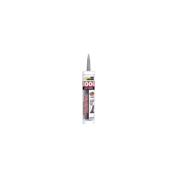 White Lightning 3006 Gray Siliconized Acrylic Caulk Sealant 10 oz