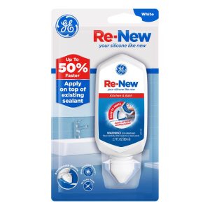 Loctite Re-New White Silicone Kitchen and Bath Caulk Sealant 2.7 oz