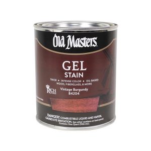 Old Masters Semi-Transparent Vintage Burgundy Oil-Based Alkyd Gel Stain 1 qt