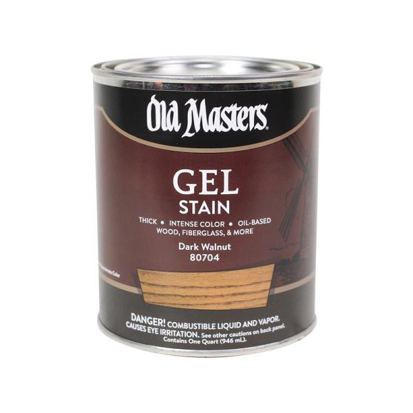 Old Masters Semi-Transparent Dark Walnut Oil-Based Alkyd Gel Stain 1 qt