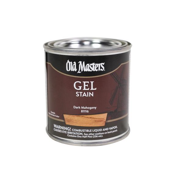 Old Masters Semi-Transparent Dark Mahogany Oil-Based Alkyd Gel Stain 0.5 pt