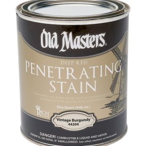 Old Masters Semi-Transparent Vintage Burgundy Oil-Based Penetrating Stain 1 qt