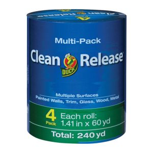 Duck Clean Release 1.41 in. W X 60 yd L Blue Medium Strength Painter's Tape 4 pk