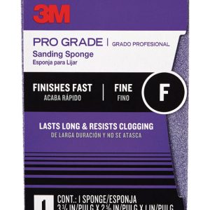 3M Pro Grade Precision 3-3/4 in. L X 2-5/8 in. W X 1 in. 100 Grit Fine Block Sanding Sponge