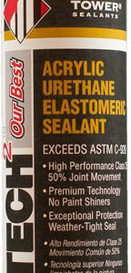 Tower Sealants Tower Tech 2 Clear Acrylic Urethane Window and Door Sealant 10.1 oz