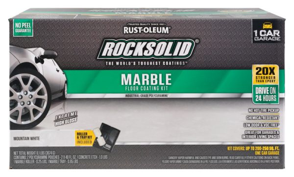 Rust-Oleum RockSolid Marble Mountain White Floor Coating Kit 80 oz