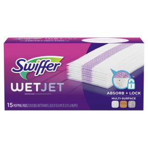 Swiffer WetJet 11.3 in. W X 5.4 in. L Swiffer WetJet Wet Microfiber Mop Refill Pad 15 pk