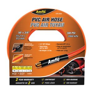 Amflo 50 ft. L X 3/8 in. D Polyvinyl Air Hose 300 psi Orange