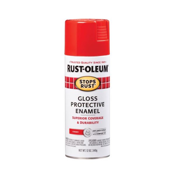 Rust-Oleum Stops Rust Gloss Cherry Protective Enamel Spray Paint 12 oz