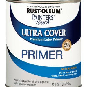 Rust-Oleum Painter's Touch Gray Flat Water-Based Acrylic Ultra Cover Primer 1 qt