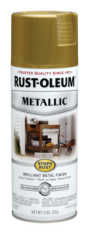 Rust-Oleum Stops Rust Metallic Burnished Brass Spray Paint 11 oz